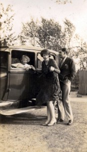 Adam’s grandparents, Guy and Catherine Newmarch, with his mother Anne, in Tientsin in the early 1930s