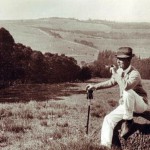 H B Newmarch surveys his farm