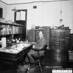 Leonard Newmarch in his office at the China Railways, Tientsin - Reproduced from the P.A. Crush Chinese Railway Collection and with the kind permission of the grandchildren of Claude William Kinder C.M.G.