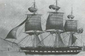 Figure 7: The "Chapman" on which the Biddulphs sailed to South Africa