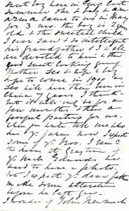 Page 5 of letter written by Julia Newmarch