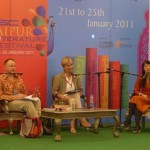 Hong Ying in conversation with Isabel Hilton and Kevin McCarthy at the Jaipur Literary festival