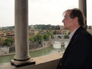 Relaxing afterwards on a loggia of the Castel San Angelo