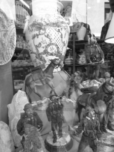 Alpini in action in a Bassano handicrafts shop