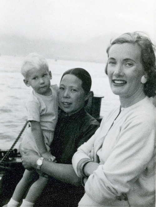 1956: Third and fourth generation: Mother Anne, amah and me in Hong Kong