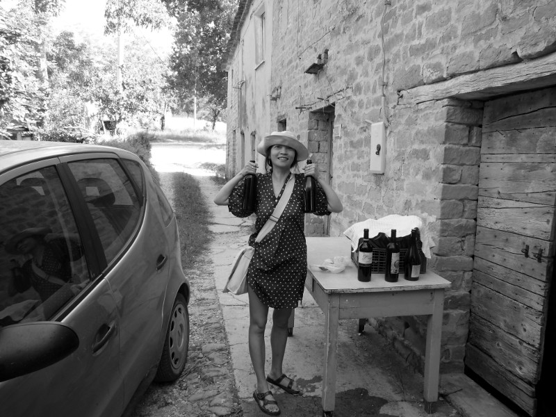 Hong Ying outside the winery