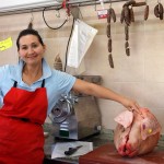 Buying a pig's head at the local butcher's shop