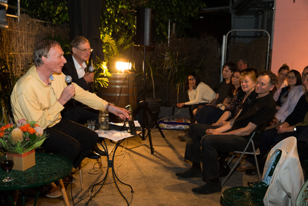 Laurence Browne and Adam Williams at The Many Faces of Coincidence book launch