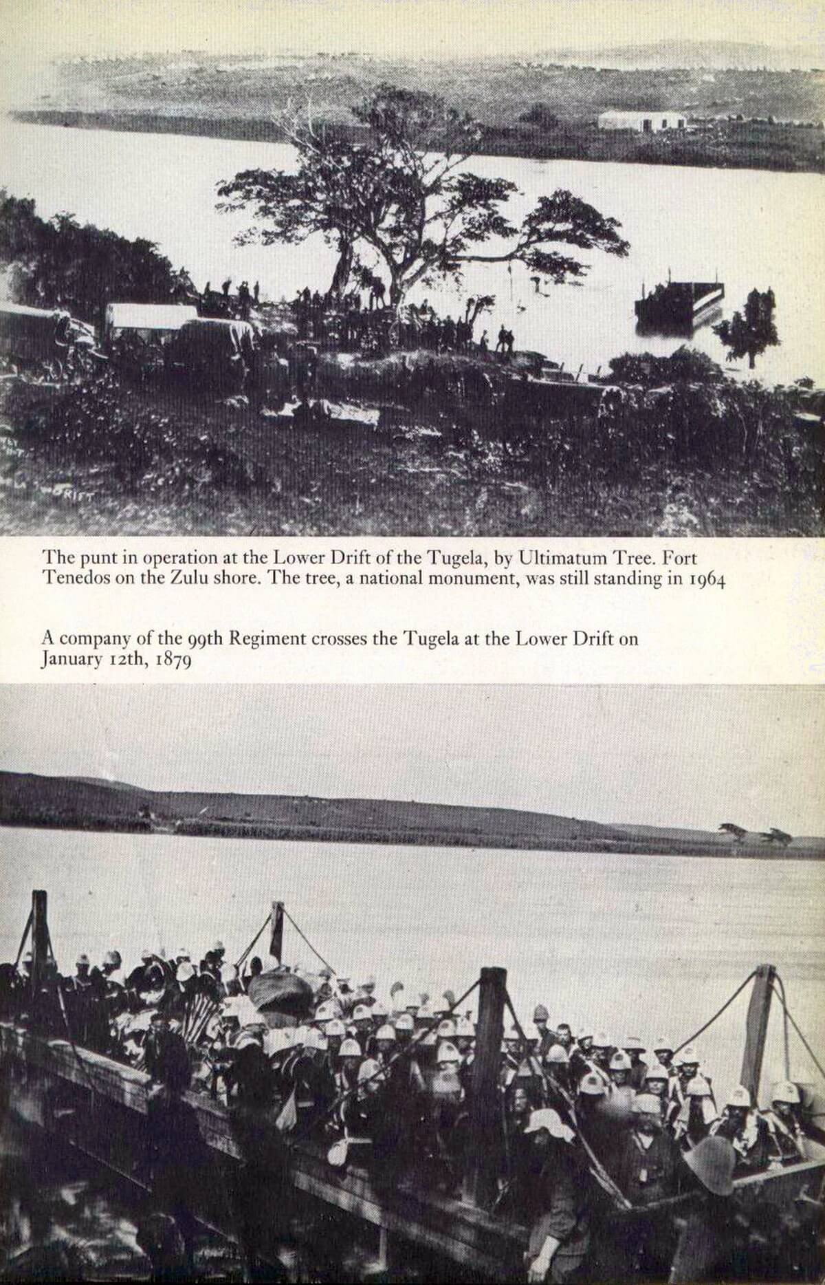 Photos of the Crossing of the Tugela at the Lower Drift (from Donald R Morris’s 'The Washing of the Spears’